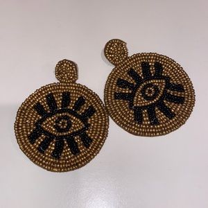Walter Green evil eye beaded earrings